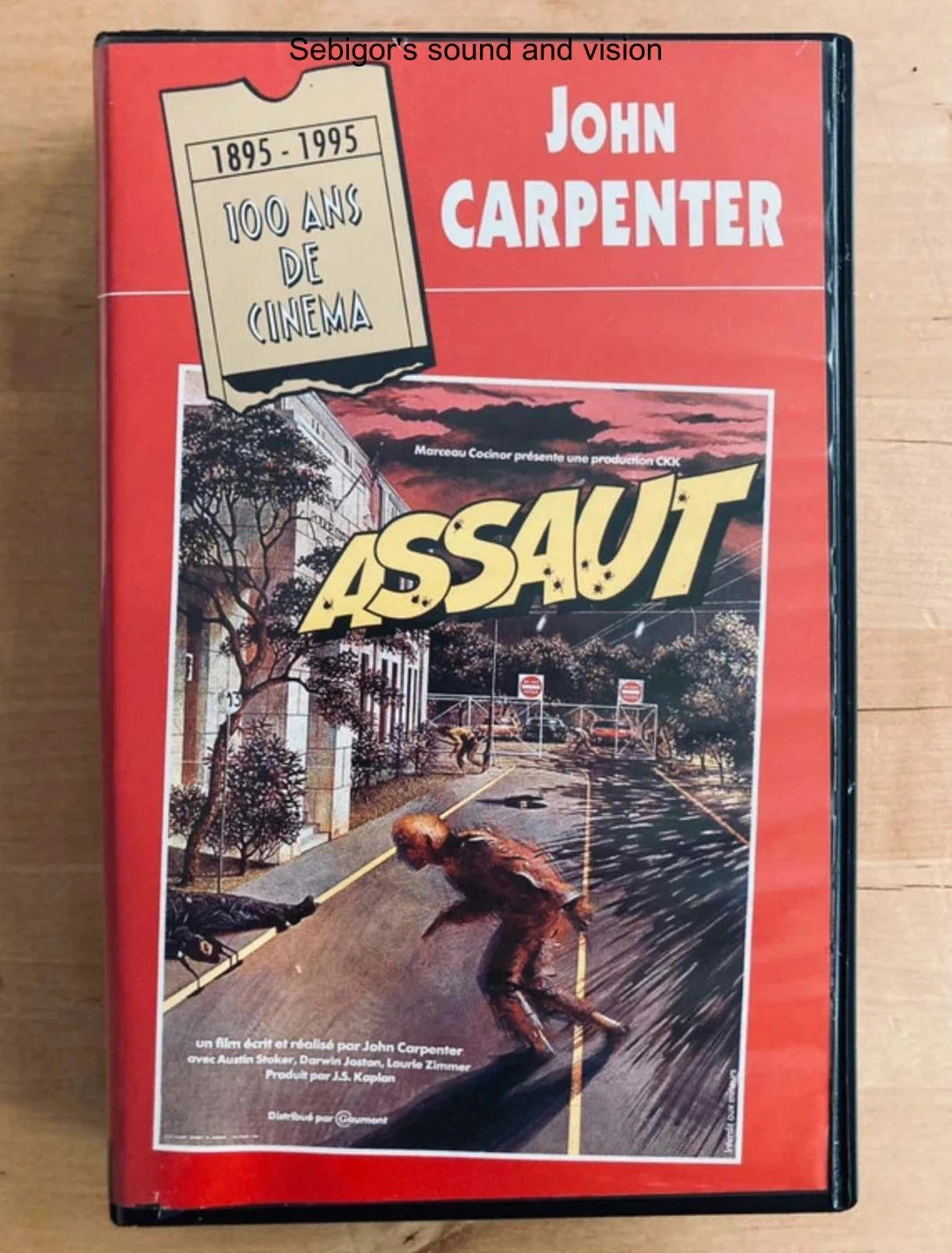 Cassette VHS Assaut de John Carpenter.